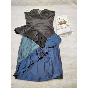 Jonathan Simkhai Combo Dress Sz 4 Sleeveless Ruffles